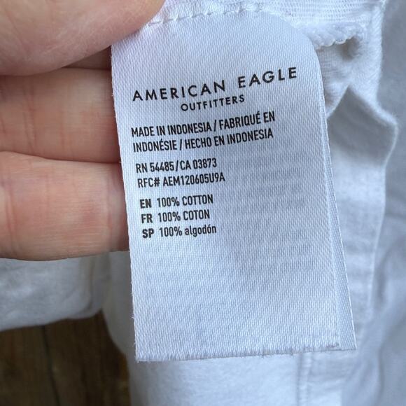 American Eagle Outfitters White Short Sleeve Tee Men's Large - Picture 4 of 5